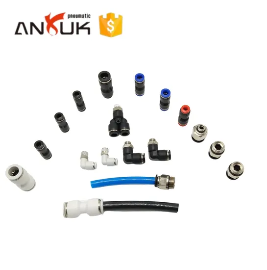 Encaixe pneumático (PE) Conector de pressão de plástico tipo E de 3 vias