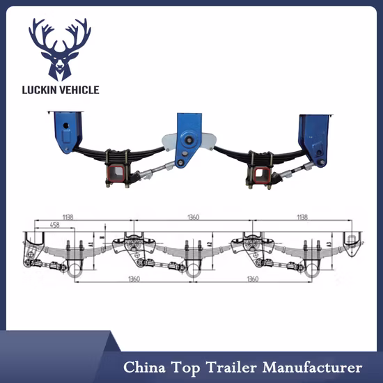 As peças sobresselentes do reboque da capacidade pesada semi arejam a suspensão com a mola de lâmina do ar do airbag